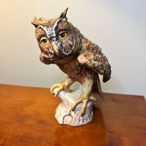 W. Goebel Waldohreule Screechowl CV99 1969 W Germany Owl in a tree